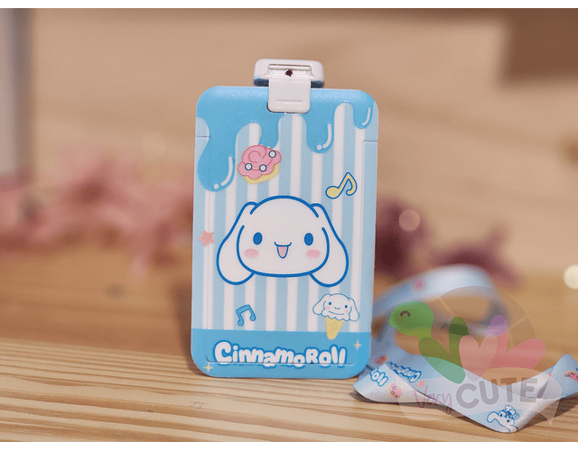 Porta Credencial + Lanyard - Personajes Sanrio -  Diseños Pastel