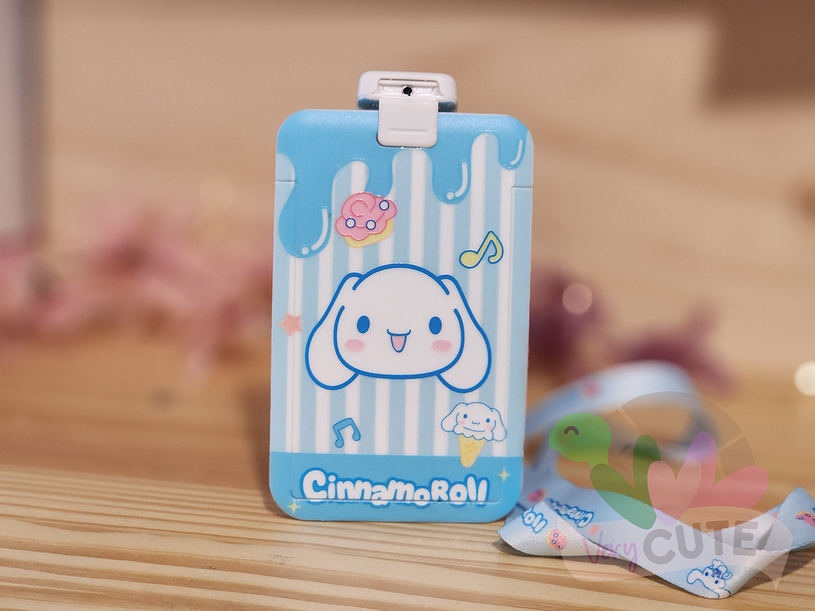 Porta Credencial + Lanyard - Personajes Sanrio -  Diseños Pastel 2