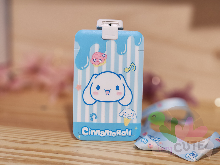 Porta Credencial + Lanyard - Personajes Sanrio -  Diseños Pastel 2