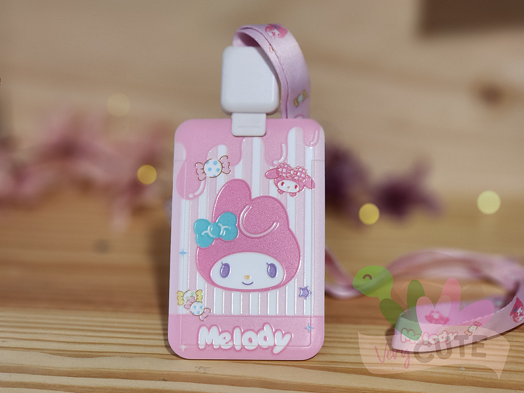 Porta Credencial + Lanyard - Personajes Sanrio -  Diseños Pastel 3