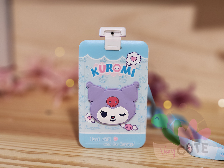 Porta Credencial + Lanyard - Personajes Sanrio -  Diseños Pastel 5