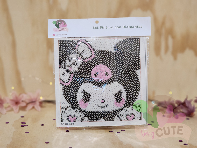 Set Pintura con Diamantes Sin Marco - Kuromi 1