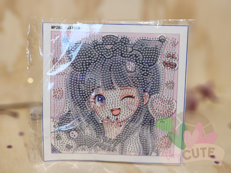 Set Pintura con Diamantes Sin Marco - Chicas y Sanrio 2