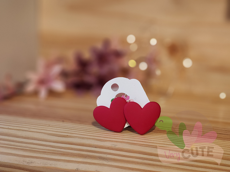 Aros Corazón Engomado Grande 1