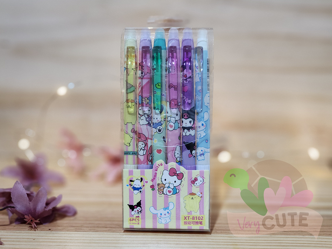 Set 6 Lápices Borrables - Personajes Sanrio 1