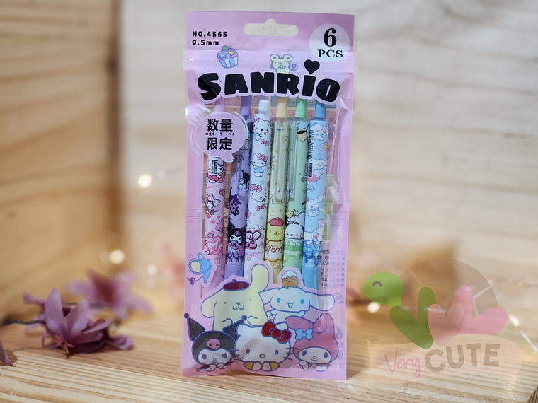 Set 6 Lápices Retractil - Personajes Sanrio 1