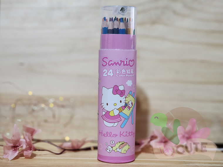 Set de 24 Lapices de Colores con Estuche Personajes Sanrio 1