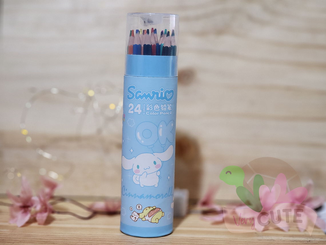 Set de 24 Lapices de Colores con Estuche Personajes Sanrio 2