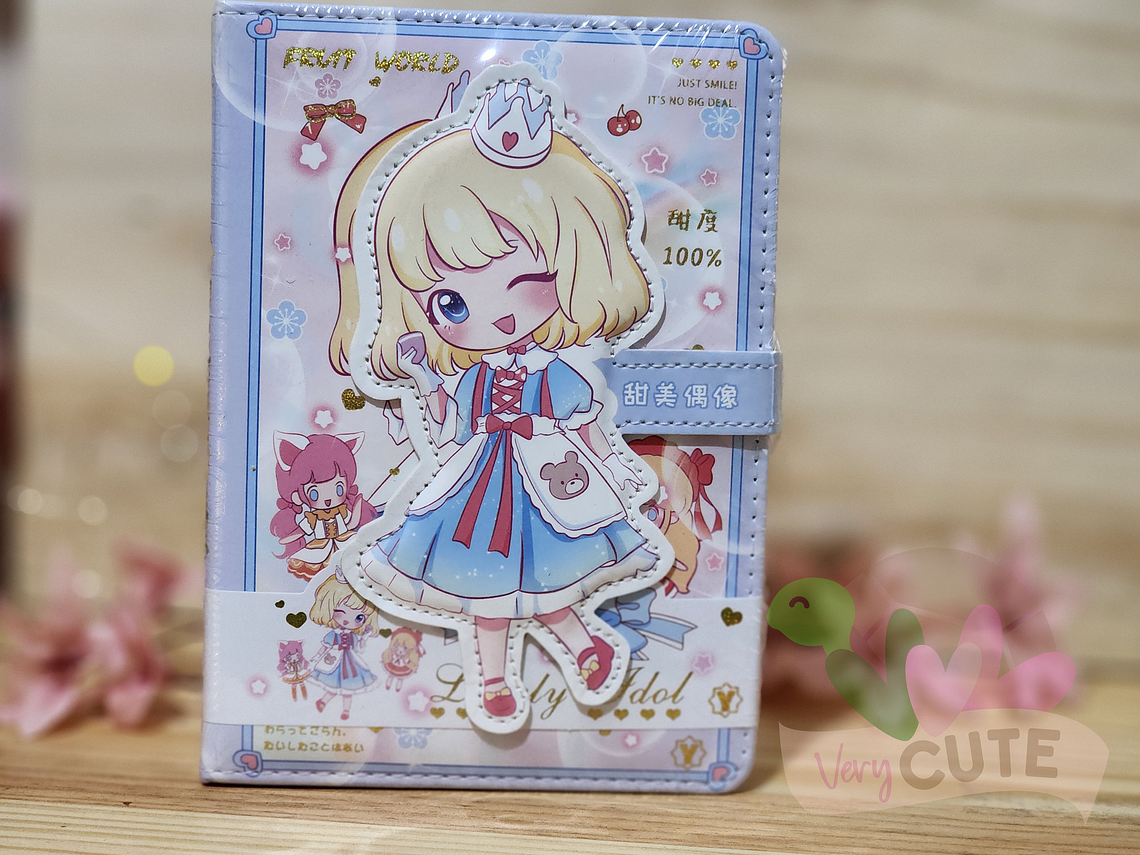 Libreta con Broche Niña Kawaii 2