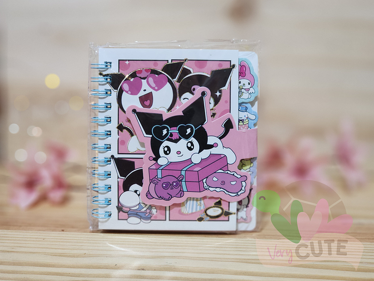 Mini Libreta Con broche - Personajes Sanrio 2