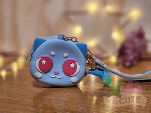  Llavero Monedero Gato Kawaii - Ojos Grandes