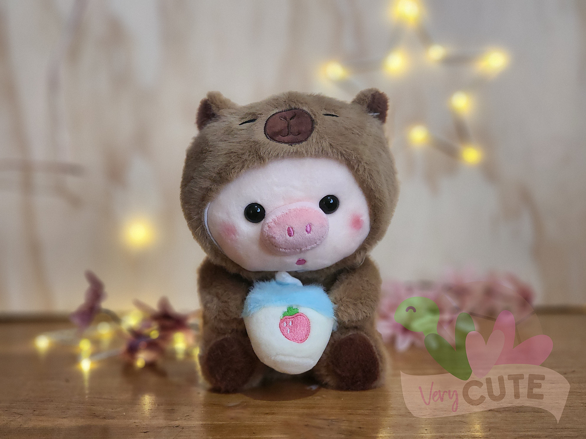 Peluche Chanchito Disfrazado de Capybara 1