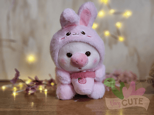 Peluche Chanchito Disfrazado de Conejito