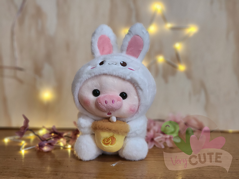 Peluche Chanchito Disfrazado de Conejito 2