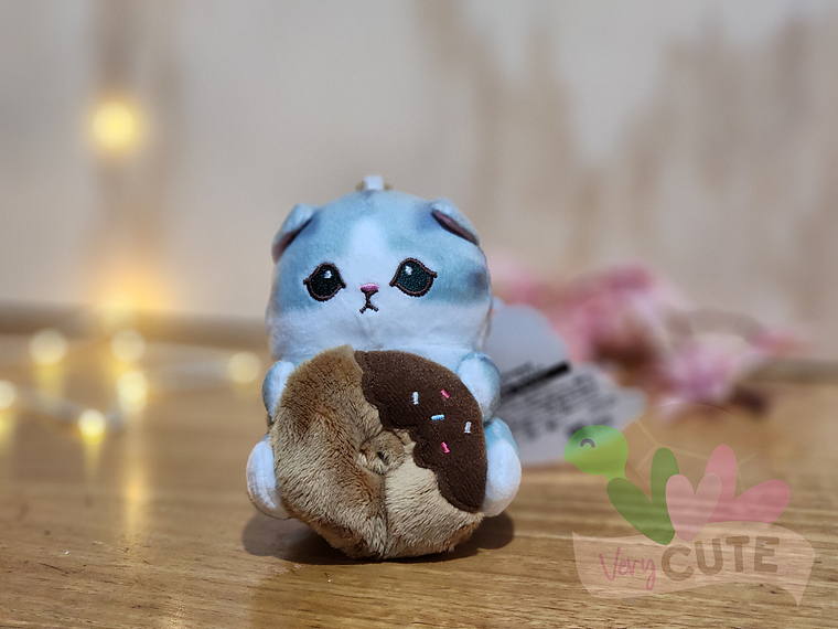  Llavero Peluche Gato Mofusand - Serie Comidas 1