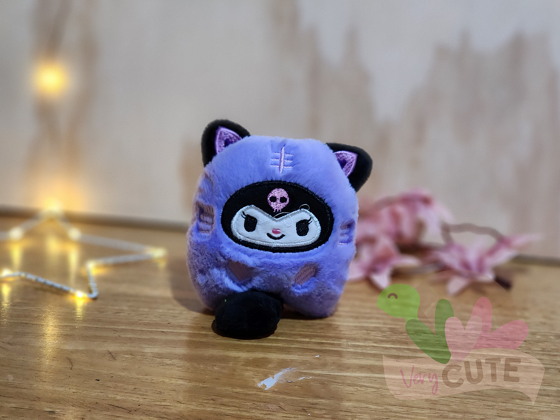  Llavero Personajes Sanrio Gatitos Redondos - Kuromi y My Melody 1