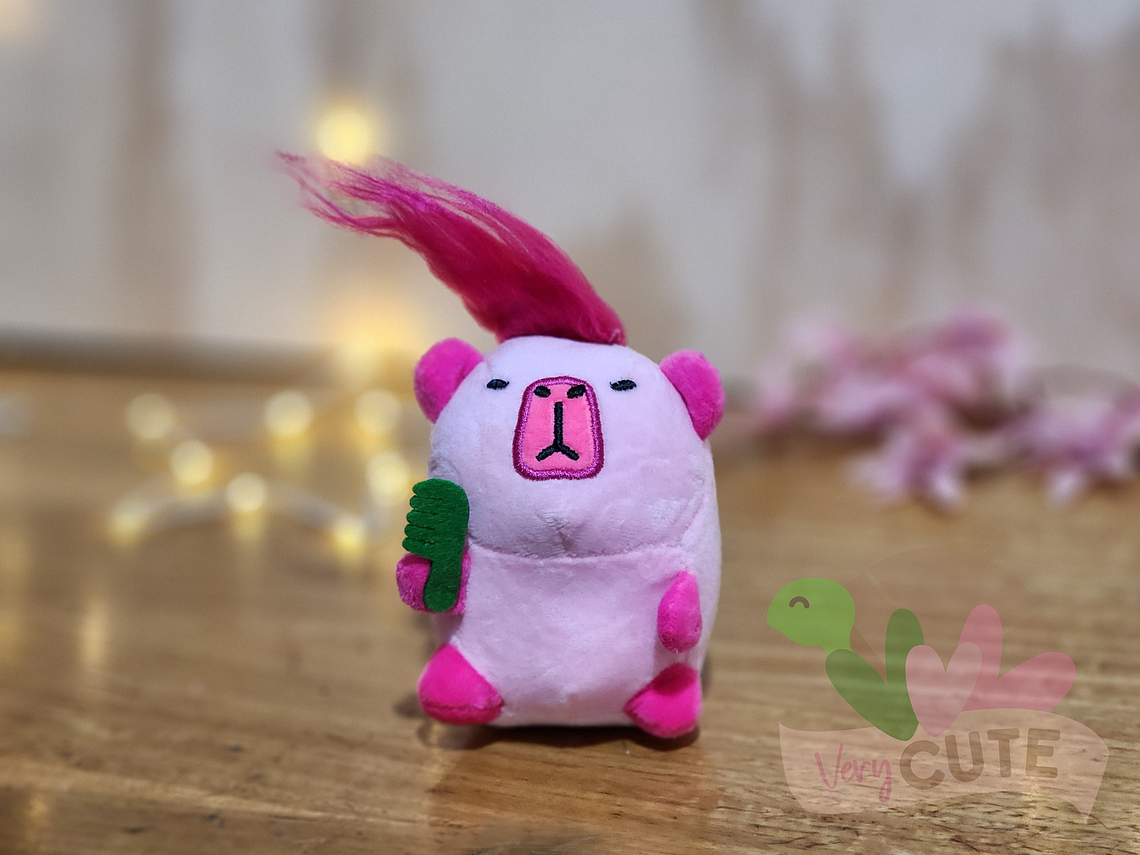  Llavero Peluche Capybara con Pelo Largo 1