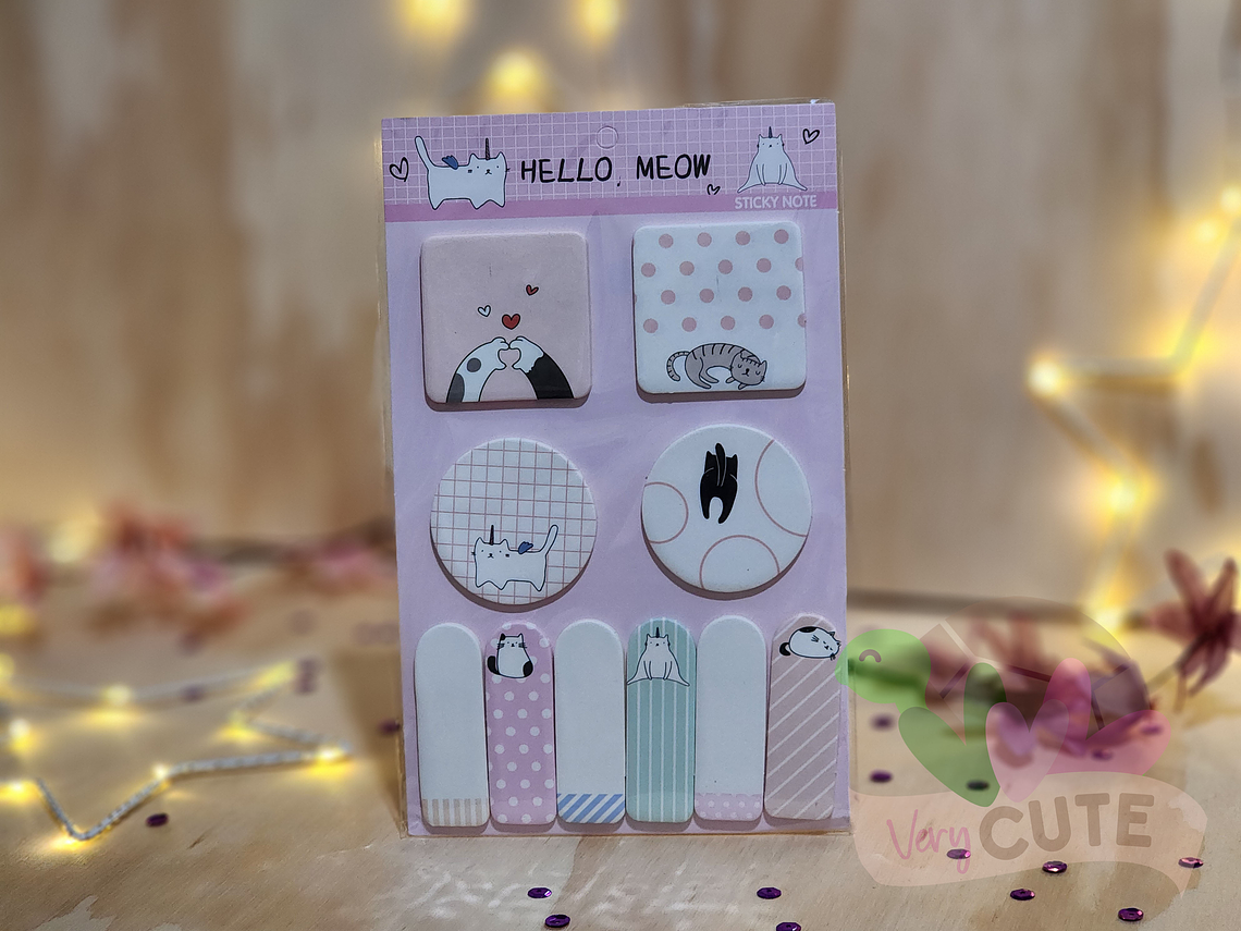 Post-it Diseño Hello Meow 1