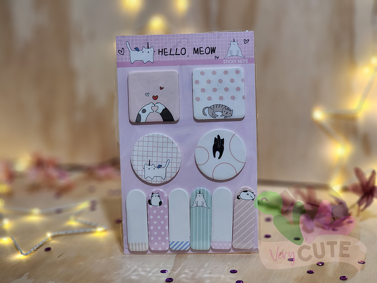 Post-it Diseño Hello Meow 1