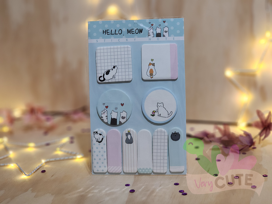 Post-it Diseño Hello Meow 2