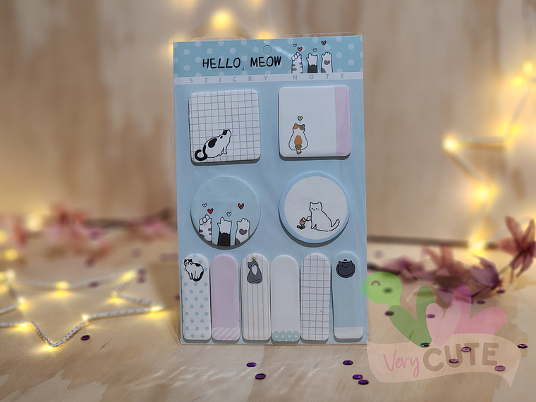 Post-it Diseño Hello Meow 2