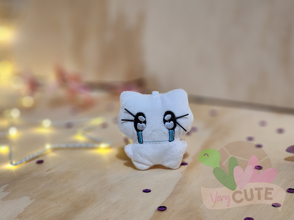  Llavero Peluche Gatito Blanco 2