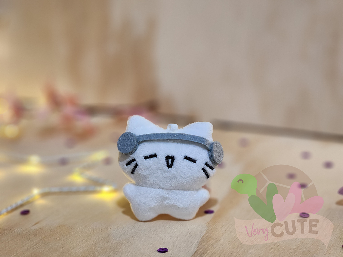  Llavero Peluche Gatito Blanco 1