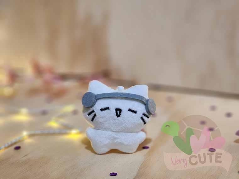  Llavero Peluche Gatito Blanco 1