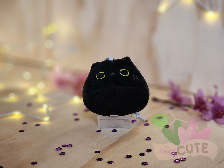 Llavero Peluche Gatito Negro 1