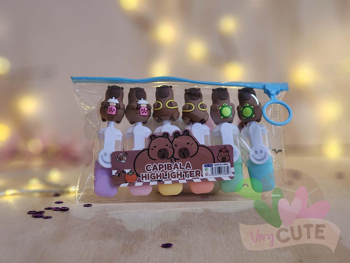 Destacadores Fluor de Capybara - 6 Colores 1