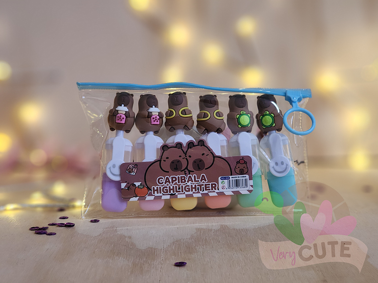  Destacadores Fluor de Capybara - 6 Colores 1