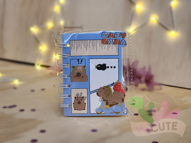 Mini Libreta Argollada Capybara Brillo 3