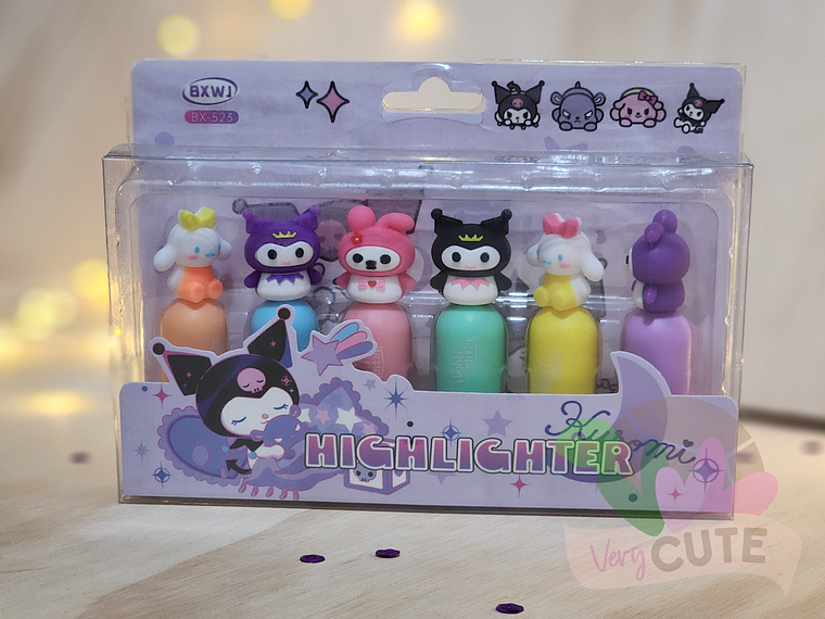 Destacadores Personajes Sanrio En Caja 1