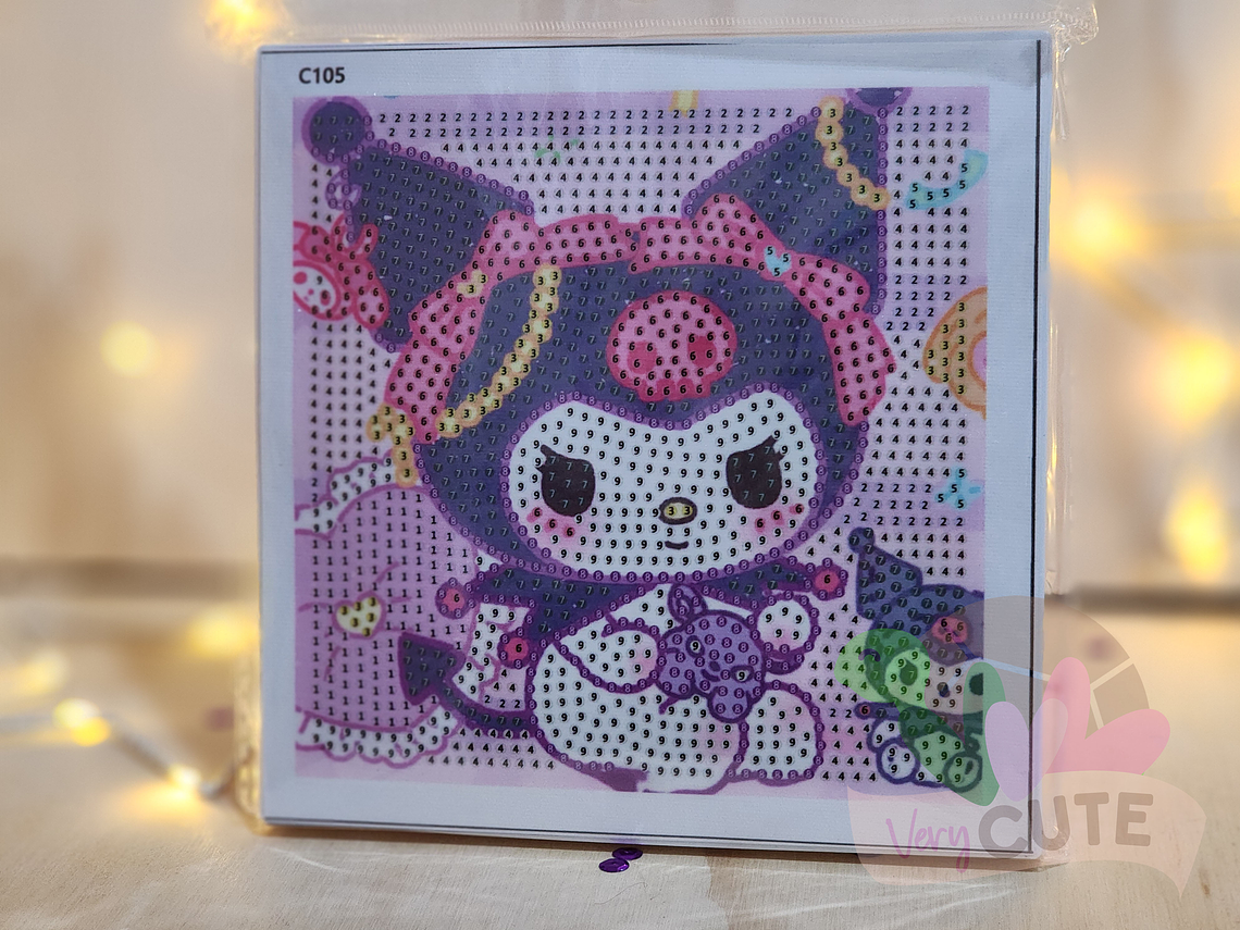 Set Pintura con Diamantes Con Marco - Kuromi 5