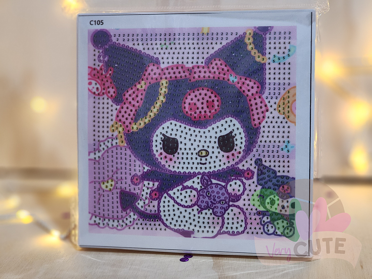 Set Pintura con Diamantes Con Marco - Kuromi 5