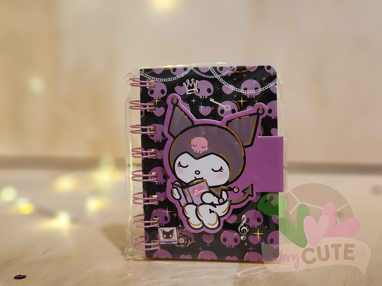  Mini Libreta Argollada Kuromi 1