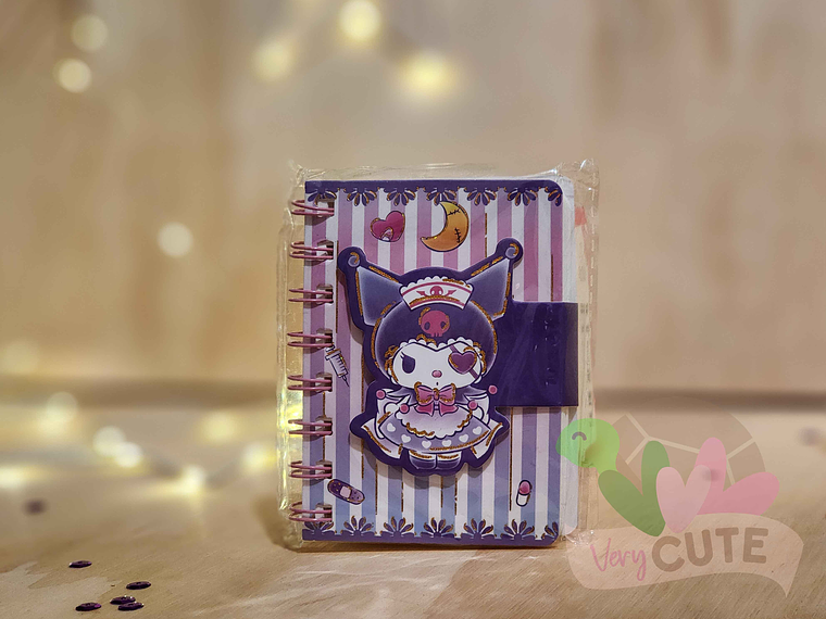  Mini Libreta Argollada Kuromi 3