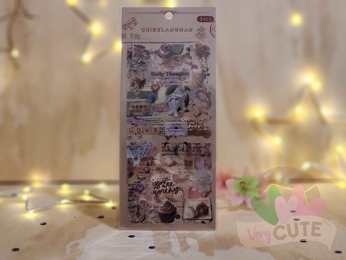 Stickers Retro 3 Láminas 3