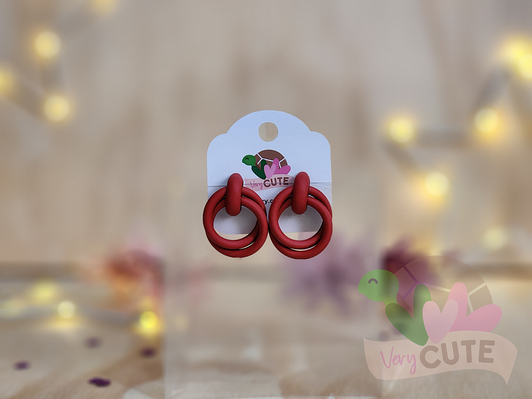 Aros Doble Círculo - Colores Vibrantes  4