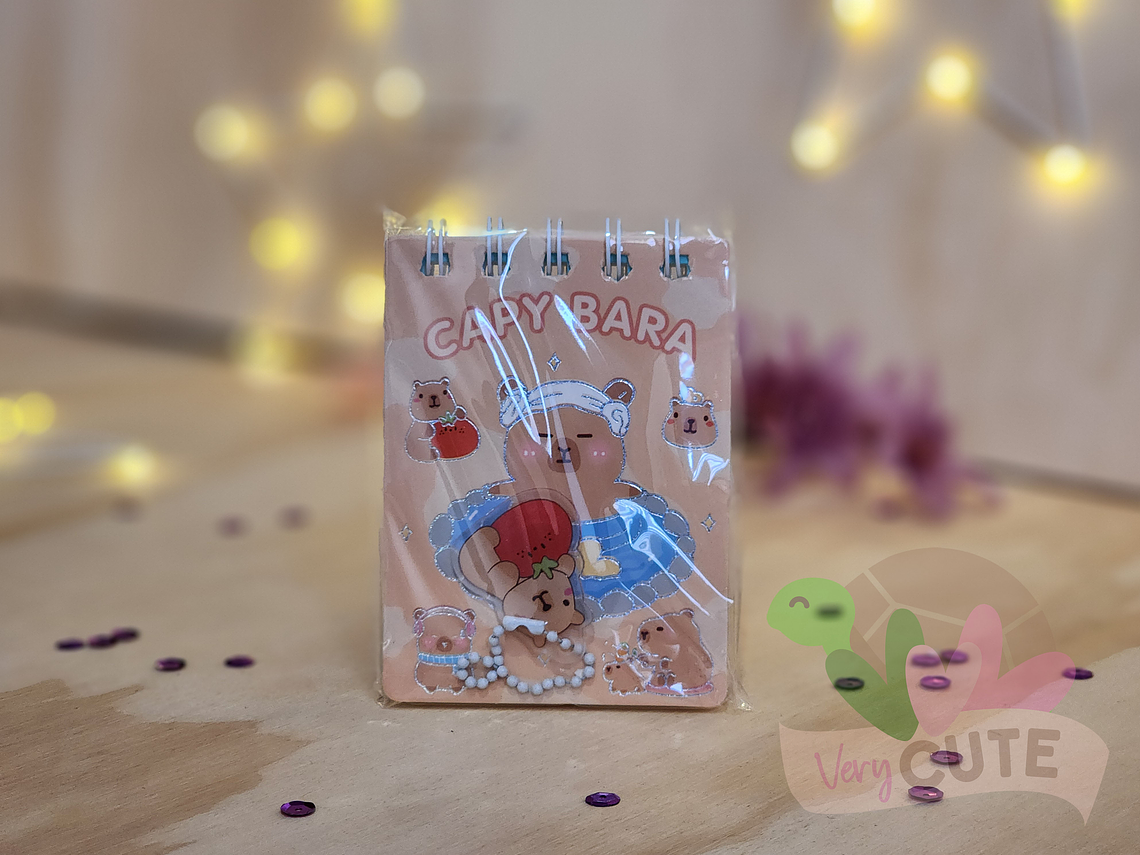 Mini Libreta Argollada Capybara - Con Colgante 4