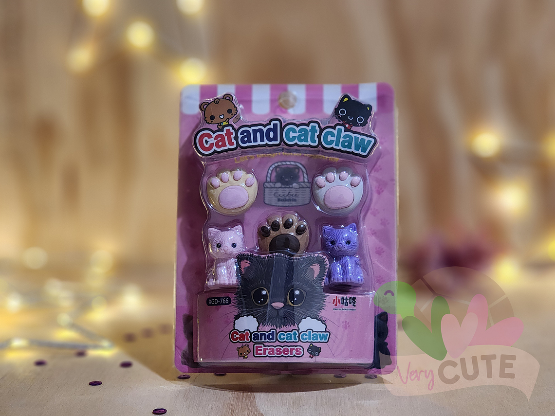 Set Gomas de Borrar Gatitos & Garritas 1