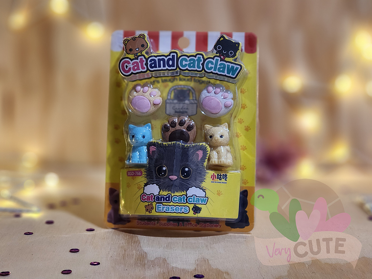 Set Gomas de Borrar Gatitos & Garritas 2