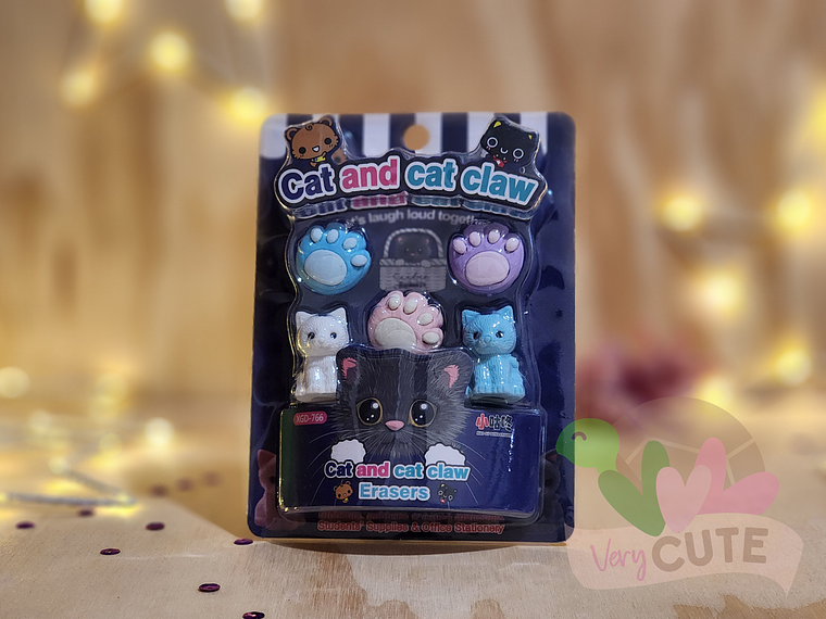 Set Gomas de Borrar Gatitos & Garritas 3