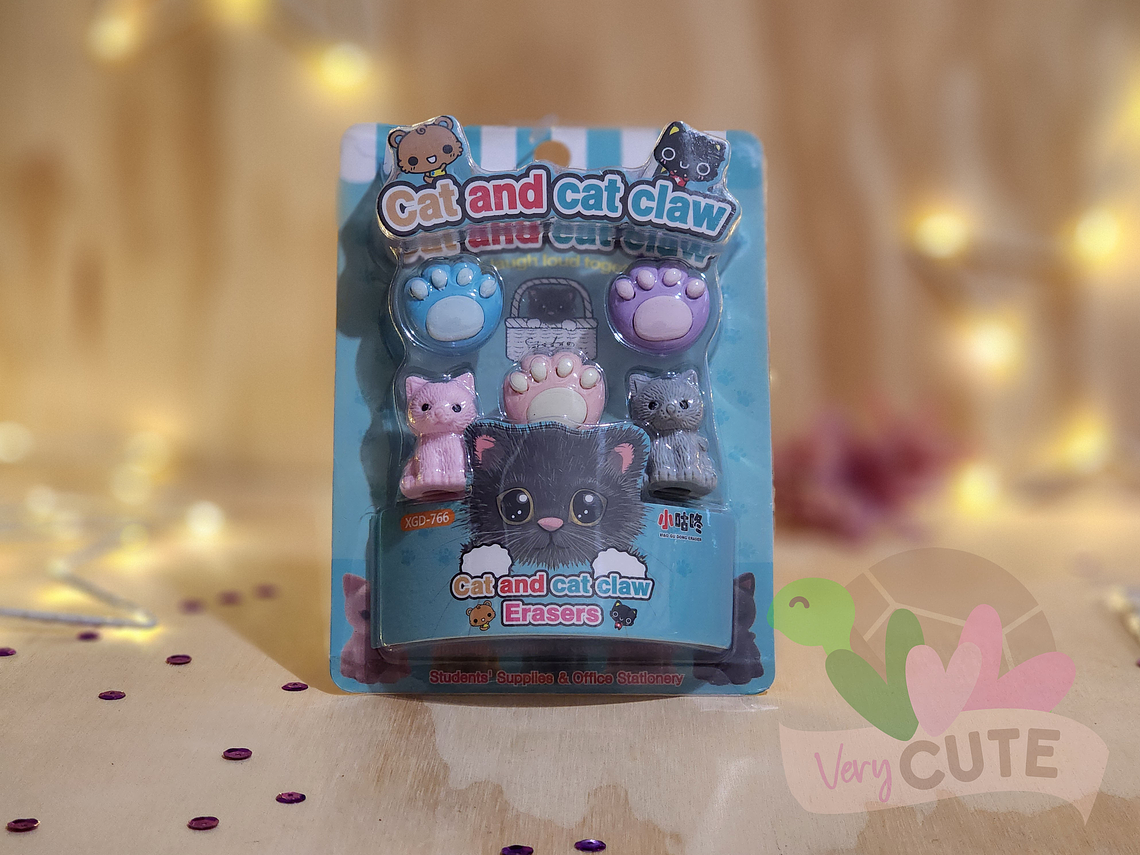 Set Gomas de Borrar Gatitos & Garritas 4