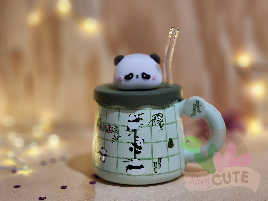 Tazón Verde con Panda 1