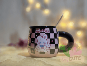 Tazón Rosa & Negro - Animal Cup 