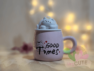  Tazón Gatito Acostado