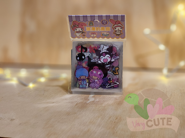 Stickers Personajes Sanrio - 25 Mini Láminas 1