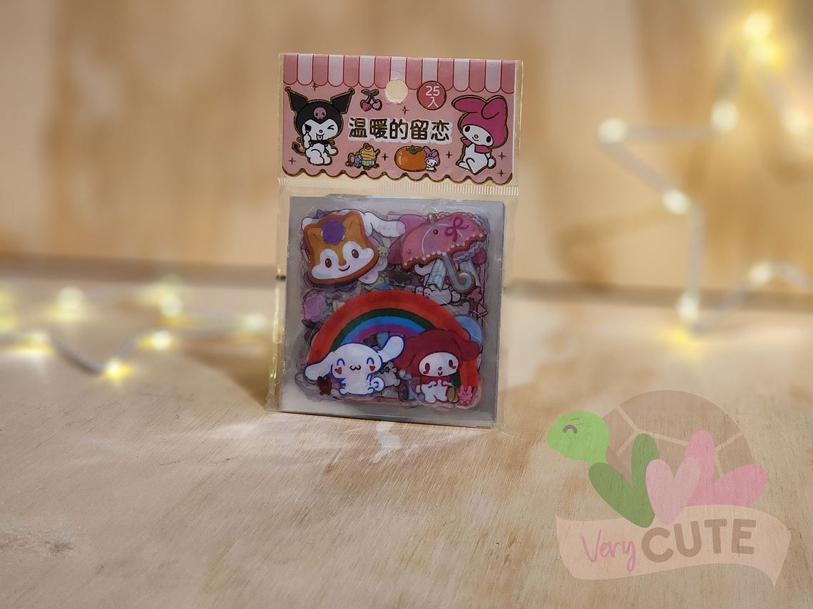 Stickers Personajes Sanrio - 25 Mini Láminas 2