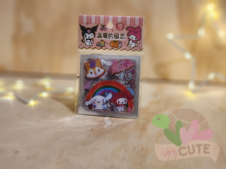 Stickers Personajes Sanrio - 25 Mini Láminas 2